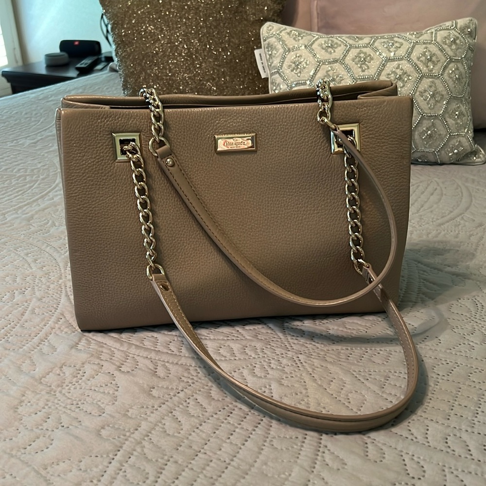 Kate Spade Shimmer taupe purse!